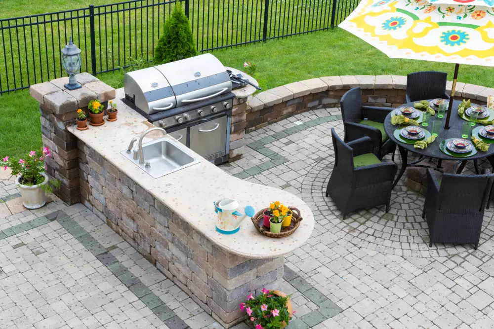 Outdoor kitchen installation 2